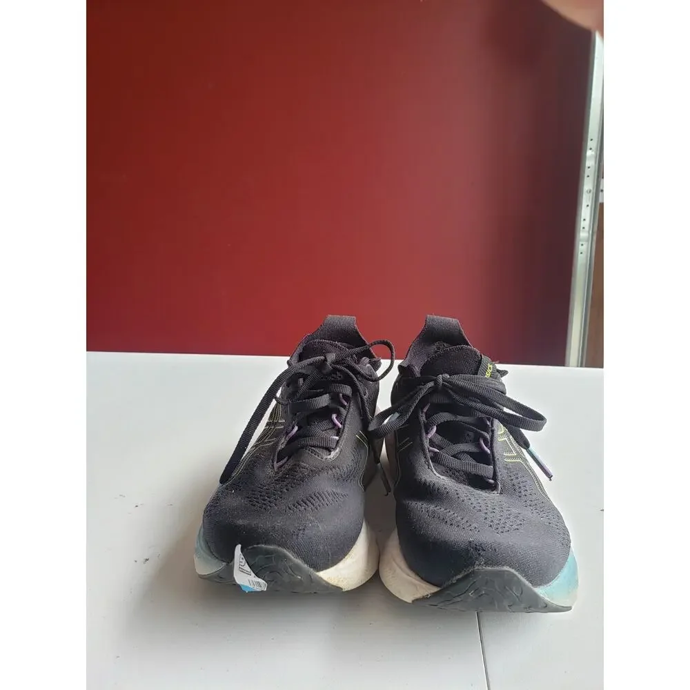 Asics Gel Nimbus 25 Shoes Size 6.5 Womens Blue Running Marathon Gym 1012B356